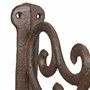Relaxdays Cloche en Fonte, Design Antique, Sonnette Vintage pour Jardin, Corde, pour extérieur, Accessoire Mural, Marron