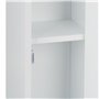 Relaxdays Support Papier Toilette, 2 Compartiments, H x L x P : 77x18,5x17,5 cm, Porte-Papier WC, Blanc - argenté