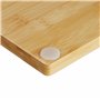 Relaxdays Plateau de fromages & Plateau en Ardoise, 3 Couverts, récipient à Sauce, 4 fourchettes, Bambou, Nature - Noir