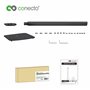 Relaxdays Organisateur pour Vos casseroles/poêles, Extensible, métal, H x L x P : 19 x 59 x 18 cm, Noir