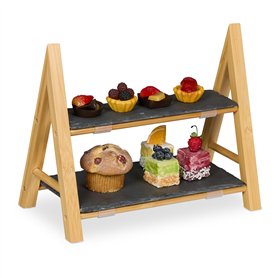 Relaxdays Plateau de Service 2 Niveaux