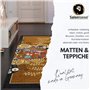 Salonloewe Paillasson lavable en forme de bateau en papier - 050 x 075 cm - Motif étoile de mer - Motif bienvenue