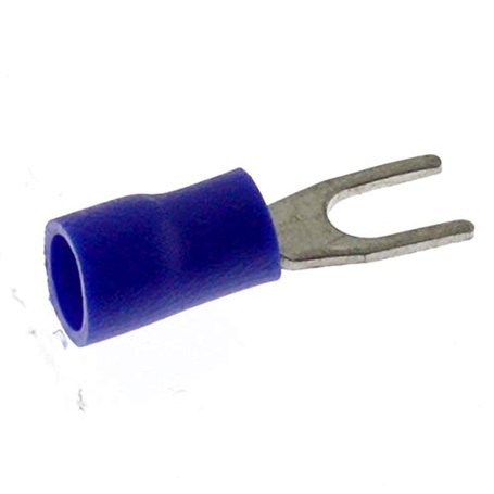 SeKi 14130 Lot de 25 cosses de câble isolées pour fourche Bleu 1