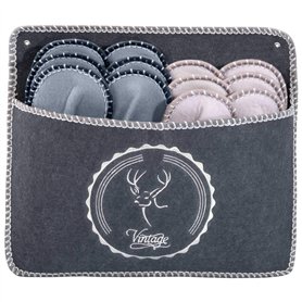 ONVAYA Pantoufles antidérapantes pour invités | lot de 6 | Pantoufle en feutre | Vintage