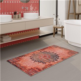 WECONhome Tapis de bain vintage lavable et antidérapant avec motif oriental – Élégance et confort pour chaque salle de bain – Gu