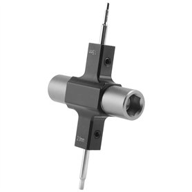 DonDon® Boutons de manchette Homme Acier Inoxydable Argent/Noir - Livré dans une pochette velours