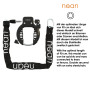 nean Antivol de cadre de vélo avec chaîne - Antivol à anneau - Noir - 5,5 x 900 mm