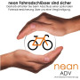 nean Antivol de cadre de vélo avec chaîne - Antivol à anneau - Noir - 5,5 x 900 mm