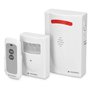 Navaris Alarme Détecteur de Mouvement Sans Fil - Système Sécurité Infrarouge avec Sirène pour Extérieur Garage Jardin - Kit avec