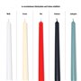 pajoma Lot de 50 bougies - Blanc - Hauteur : 25 cm - Durée de combustion : environ 7 heures.