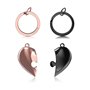 Navaris Porte-clé cœur Puzzle - Porte-clé Femme Mignon avec Anneau - pour Trousseau de clés ou déco Sac à Main - Cœur Rose et Gr