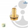 tecuro - Kit de filtre d'aspiration 1/2", valve à pied en laiton avec clapet anti-retour et crépine d'aspiration, douille de tuy