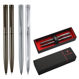 Pierre Cardin® Renee Lot de stylos à bille et porte-mine avec gravure - Stylos de qualité supérieure - Étui élégant - Cadeau per