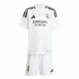 Ensemble Équipement de Football pour Enfants Adidas Real Madrid 24/25 Home Set Blanc (4-5 Ans)