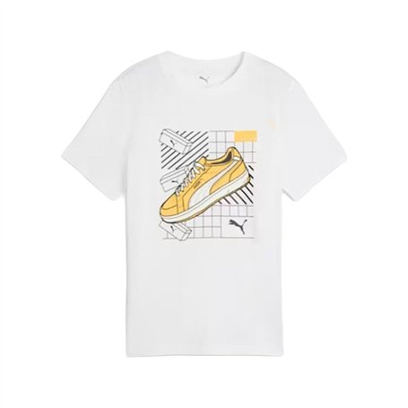 T shirt à manches courtes Enfant Puma Puma Graphics IV B Blanc