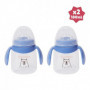 Badabulle Lot de 2 tasses anti-fuite avec anses ergonomiques. 180ml 20,99 €