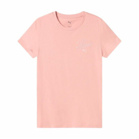 T-shirt à manches courtes femme Puma Essentials Script Rose