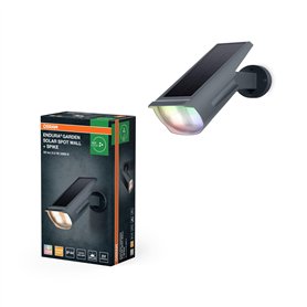 OSRAM Spot solaire RGB & blanc chaud avec piquet et support mural