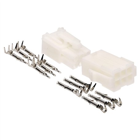 Kalitec KALI-1806 Mini universel MATE-N-LOK Set 6 broches I Fiche électrique blanche I Polyamide 6.6 I Courant nominal max. 10