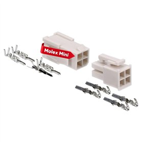 Molex Mini-Fit Jr. Kit de connecteurs 4 broches pour composants PC Kali-2404 I Qualité industrielle du distributeur allemand