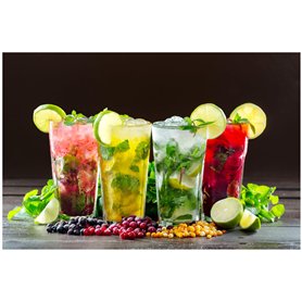 Topkapi 250.996 Longdrink Lot de 6 verres à cocktail Miami Vice blanc/transparent XL (36 cl) pour cocktail