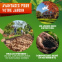 Gardebruk® Broyeur végétaux et Branches 3100 W Silencieux Branches Max. 44mm 2X bac 60L déchiqueteuse Branches broyeur électriqu