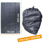 Hinrichs Lot de 25 sacs poubelle extra résistants à la déchirure - 120 l - 70 x 110 cm - Sacs poubelle en polyéthylène basse den