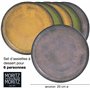Moritz & Moritz Ensemble de 6 Assiettes a Dessert Vintage - Assiette à gâteau pour 6 personnes - Porcelaine lavable au lave-vais