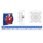 Uzman-Versand 400mm Ventilateur Mural 4500 m³/h, Extracteurs d'air Industriel VENTILATEURs Aspiration Extracteur Helicoide Venti