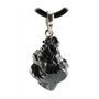 Budawi® Pendentif en forme d'étoile filante en forme de météorite - Œillet en argent 925 - Avec bracelet en cuir et certificat -