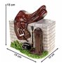Kremers Schatzkiste Tirelire XXL en poly multicolore avec selle de cheval 15 cm