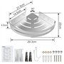 Yorbay Lot de 3 Etagères de Douche en Aluminium avec Crochets sans Perçage Etagère d’Angle de Douche