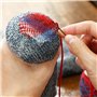 Lantelme 5021 - Kit d'accessoires de couture en bois de hêtre - Champignon à coudre - Bouchons de chaussettes - Aguignon mouche 