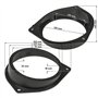 tomzz Audio 2808-010 Anneaux de Haut-parleurs Adaptateurs Supports compatibles avec Citroën Fiat Peugeot Nemo Fiorino Bipper Por