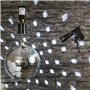 Kit de boule à facettes - Kit de fête mobile - Boule miroir de 20 cm - Moteur à piles - Pinspot - Trépied - Lumière à effet - Ki