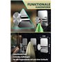 Menz Lot de 6 porte-serviettes sans perçage en argent - Porte-serviettes de salle de bain robustes - Crochets adhésifs modernes 
