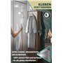 Menz Lot de 6 porte-serviettes sans perçage en argent - Porte-serviettes de salle de bain robustes - Crochets adhésifs modernes 