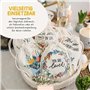 Papierdrachen Lot de 6 sachets brodés avec design floral - Messages adorables - Mélange de coton de qualité supérieure - Utilisa