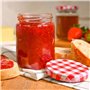 Praknu 25 Pots à Confiture de 230ml - Avec Étiquettes et Marqueur - Hermétique - Lavable au Lave-vaisselle - Idéal comme Cadeau