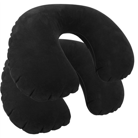 com-four® 2X Oreiller de Soutien de Nuque Gonflable - Oreiller de Cou Pratique à gonfler - Oreiller de Voyage idéal pour Les dép