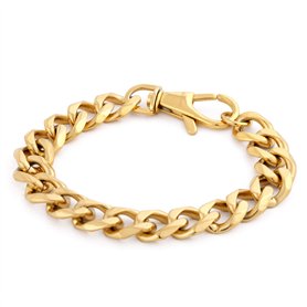 Akitsune Militium bracelet chane | maillons de la chane blinde Femme Homme Bracelet mtal - Or 17cm