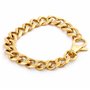 Akitsune Militium bracelet chane | maillons de la chane blinde Femme Homme Bracelet mtal - Or 17cm