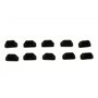 SYSTEM-S Lot de 10 cache-ports USB Micro B en silicone anti-poussière 7 x 2 mm Noir