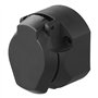 Multibros Prise de remorque 7 + 1 broches en PVC avec arrêt de feux antibrouillard - Type N ISO 1724 - Idéal pour les voitures, 