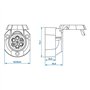 Multibros Prise de remorque 7 + 1 broches en PVC avec arrêt de feux antibrouillard - Type N ISO 1724 - Idéal pour les voitures, 