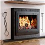 Navaris Pince cheminée et tisonnier - 2X Accessoire bûche Bois Charbon poêle à Bois Barbecue feu de Camp Camping Grill - Feu int