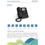 Snom D713 TéLéPhone Fixe Filaire avec ÉCran Couleur TFT Haute RéSolution, 4 Touches LED Programmables, Telephone Fixe Filair