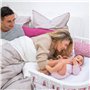 Drap-housse jersey babybay deluxe adapté aux modèles Maxi, Midi, Boxspring, Comfort et Comfort Plus, blanc, 89 x 50 cm (1 pack)