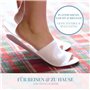 Carenesse 4 paires de chaussons d'hôtel ouverts taille 43-44 I Chaussons jetables pratiques en éponge 100% coton I Chaussures in