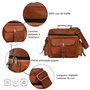 Gusti Amanda Sac pour Appareil Photo en Cuir Marron Vintage pour Homme et Femme